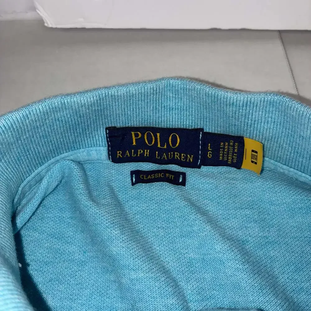 Polo Ralph Lauren Classic Fit Light Blue Short Sleeve Polo Shirt Men's Size L